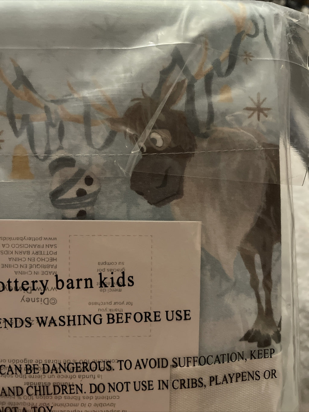 Disney Pottery Barn Frozen pillow sham princess Elsa holiday party gift kid h[