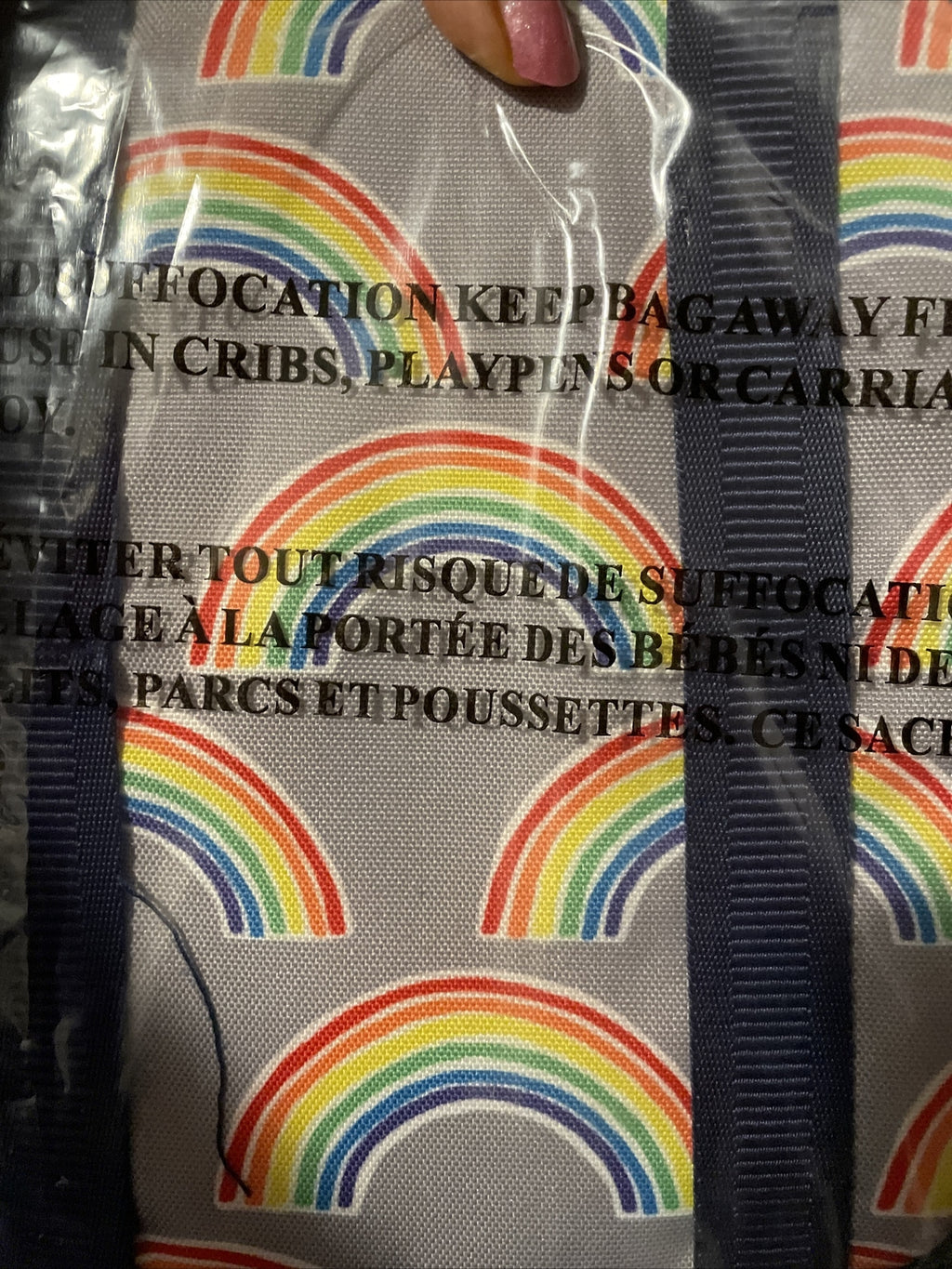 Pottery Barn LUNCH BOX BAG School Disney+Rainbow party gift stripe girl set /