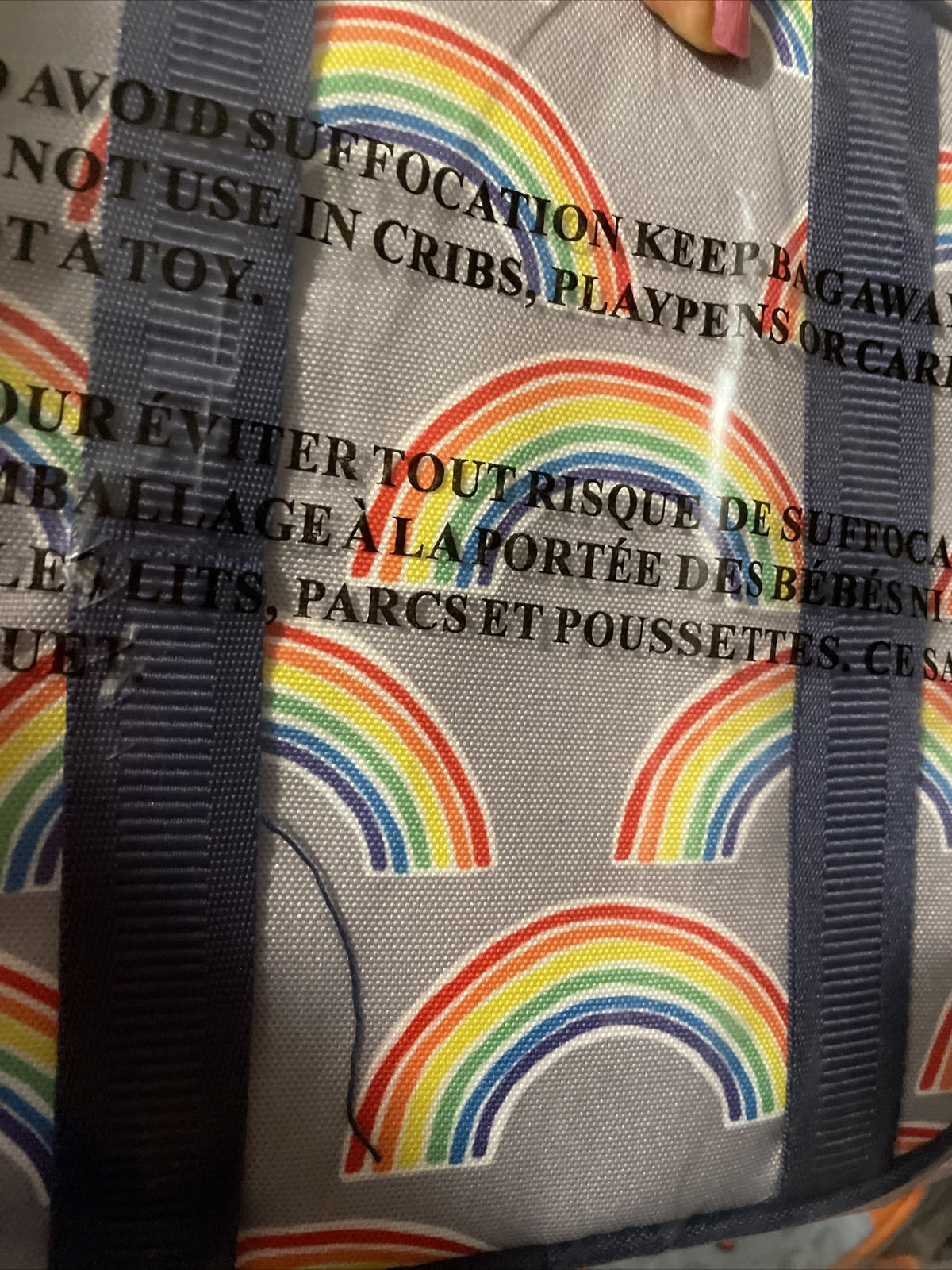Pottery Barn LUNCH BOX BAG School Disney+Rainbow party gift stripe girl set /