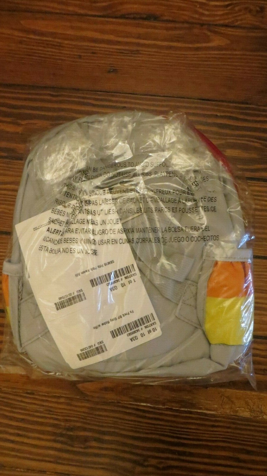 Pottery barn school Stripe BACKPACK Alligator Bag rainbow patch California pre -