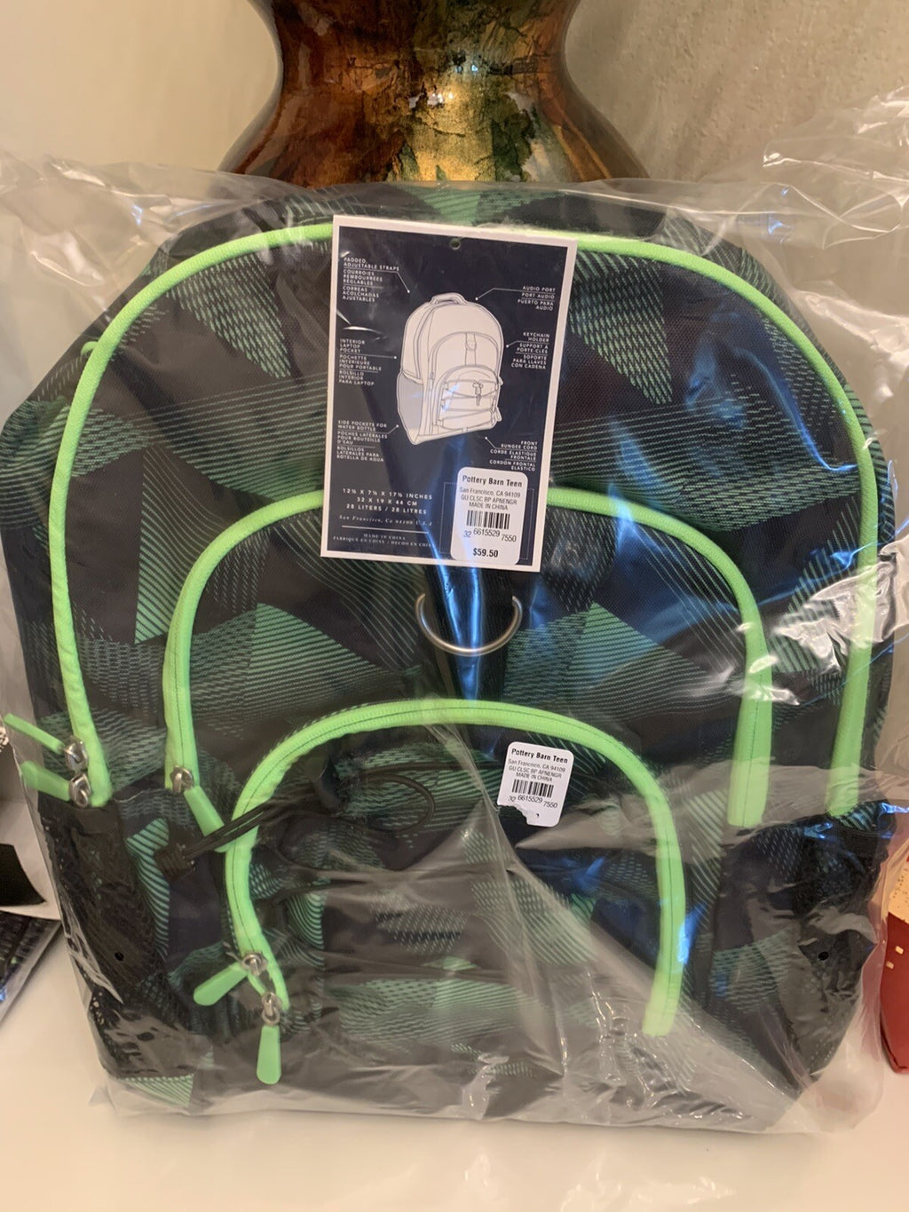 Pottery Barn school Disney LARGE Backpack Planet Sports Space ?? Holiday Party .