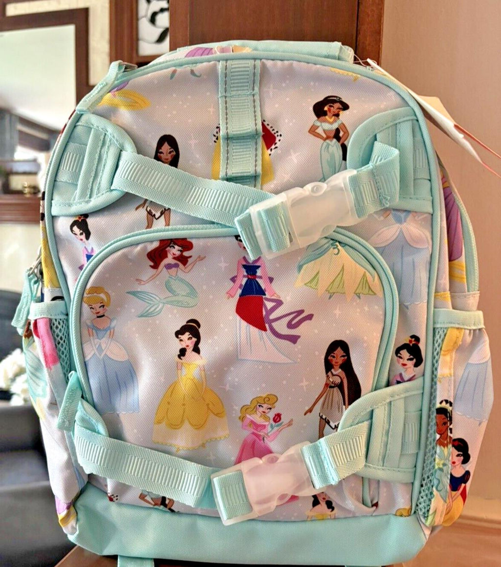 Pottery Barn School Disney BACKPACK Belle Cinderella +Water Travel girl set .