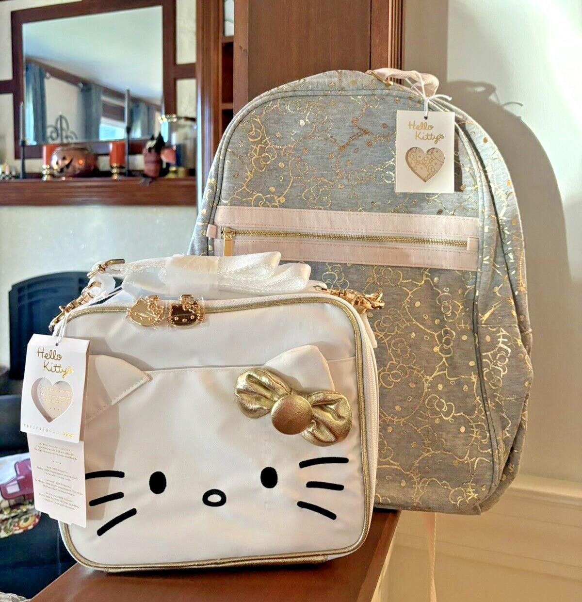 Pottery Barn school disney Hello Kitty Glitter Large BACKPACK LUNCH bag Travel /
