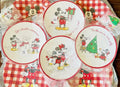 Pottery Barn DINNER SET Holiday Mickey Mouse Christmas Disney plate Kid party 4