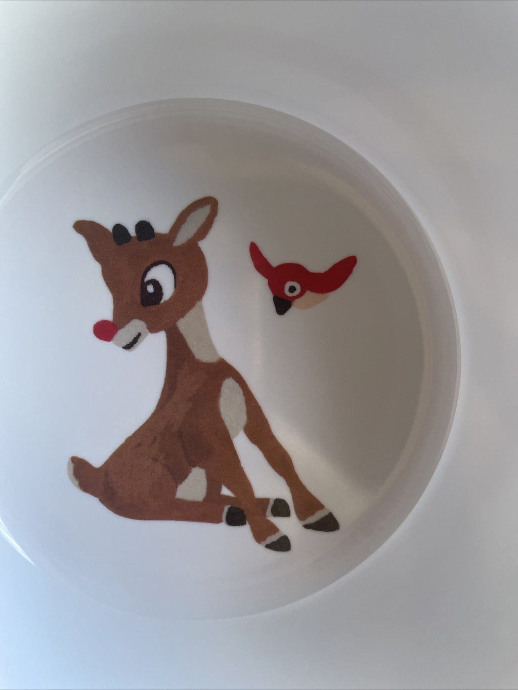 Disney Pottery Barn Bowl Rudolph Reindeer Christmas holiday gift party a