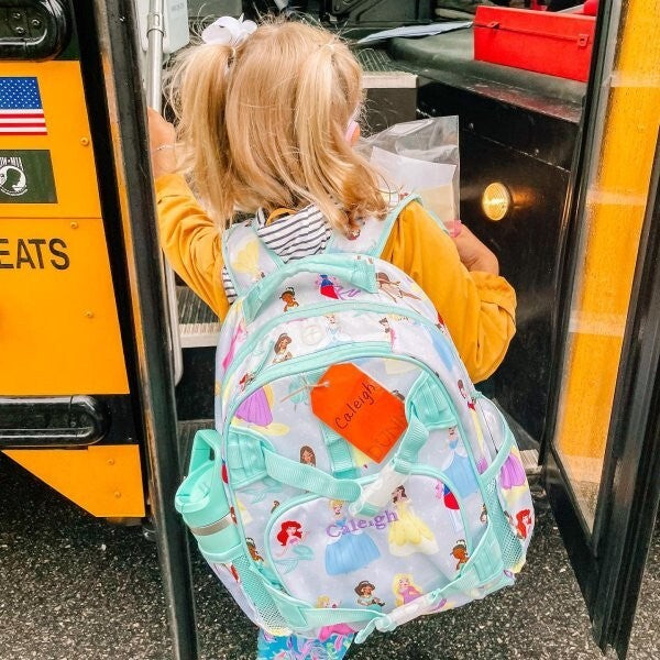 Pottery Barn School Disney BACKPACK Belle Cinderella +Water Travel girl set .