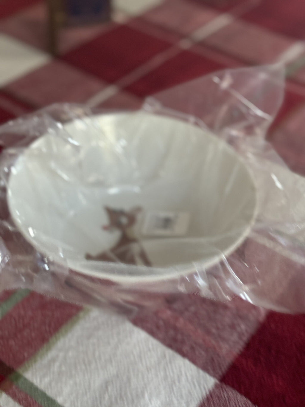 Disney Pottery Barn Bowl Rudolph Reindeer Christmas holiday gift party a