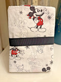 Pottery Barn Mickey Mouse Christmas pillowcase Holiday gift Disney school SET `