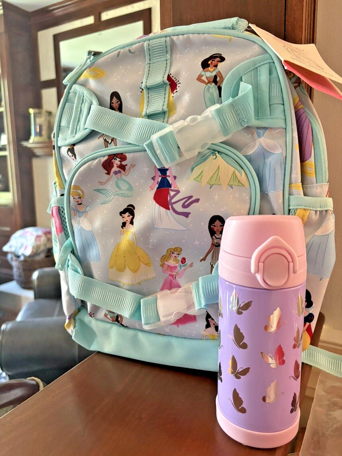 Pottery Barn School Disney BACKPACK Belle Cinderella +Water Travel girl set .