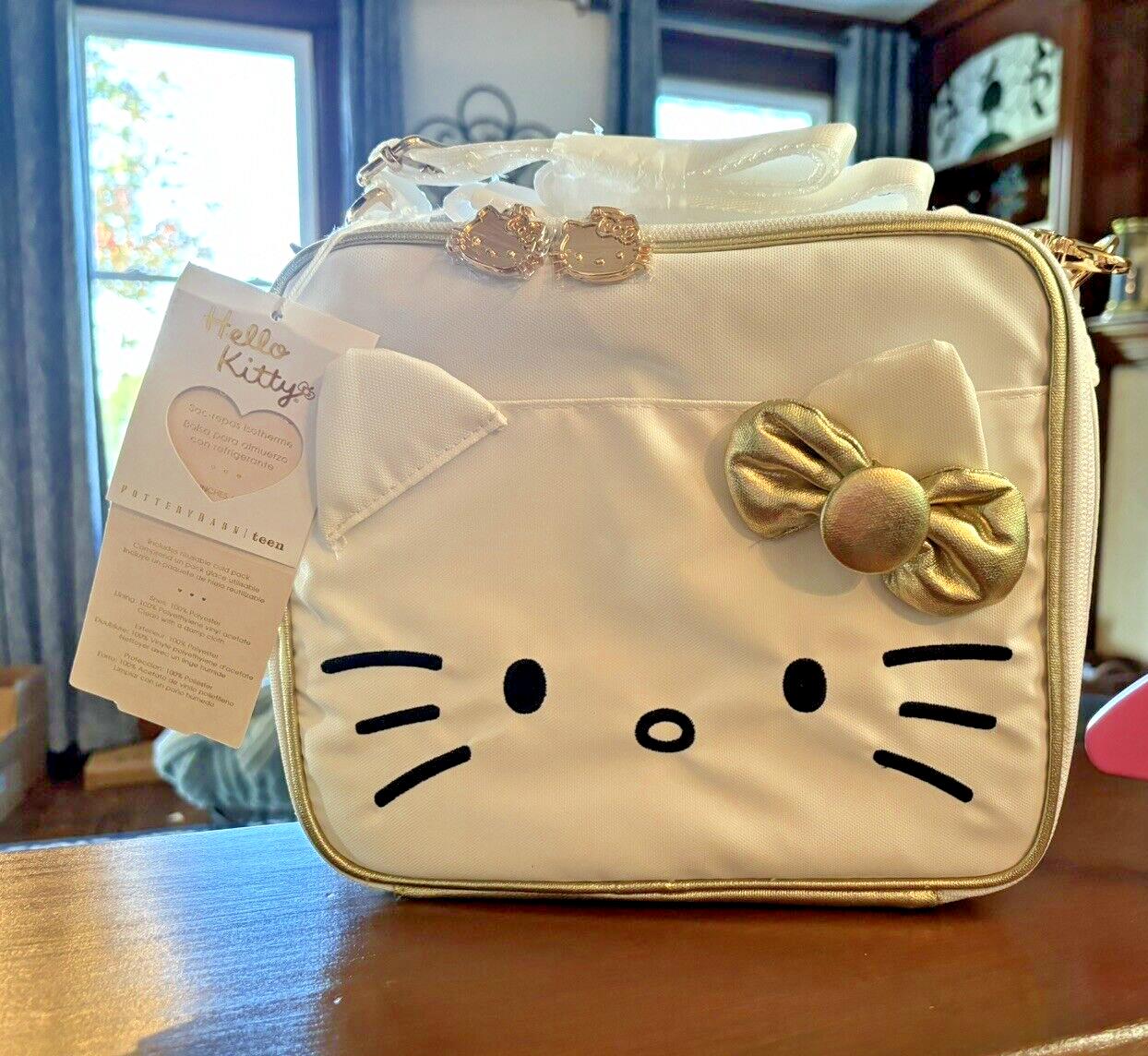 Pottery Barn school disney Hello Kitty Glitter Large BACKPACK LUNCH bag Travel /