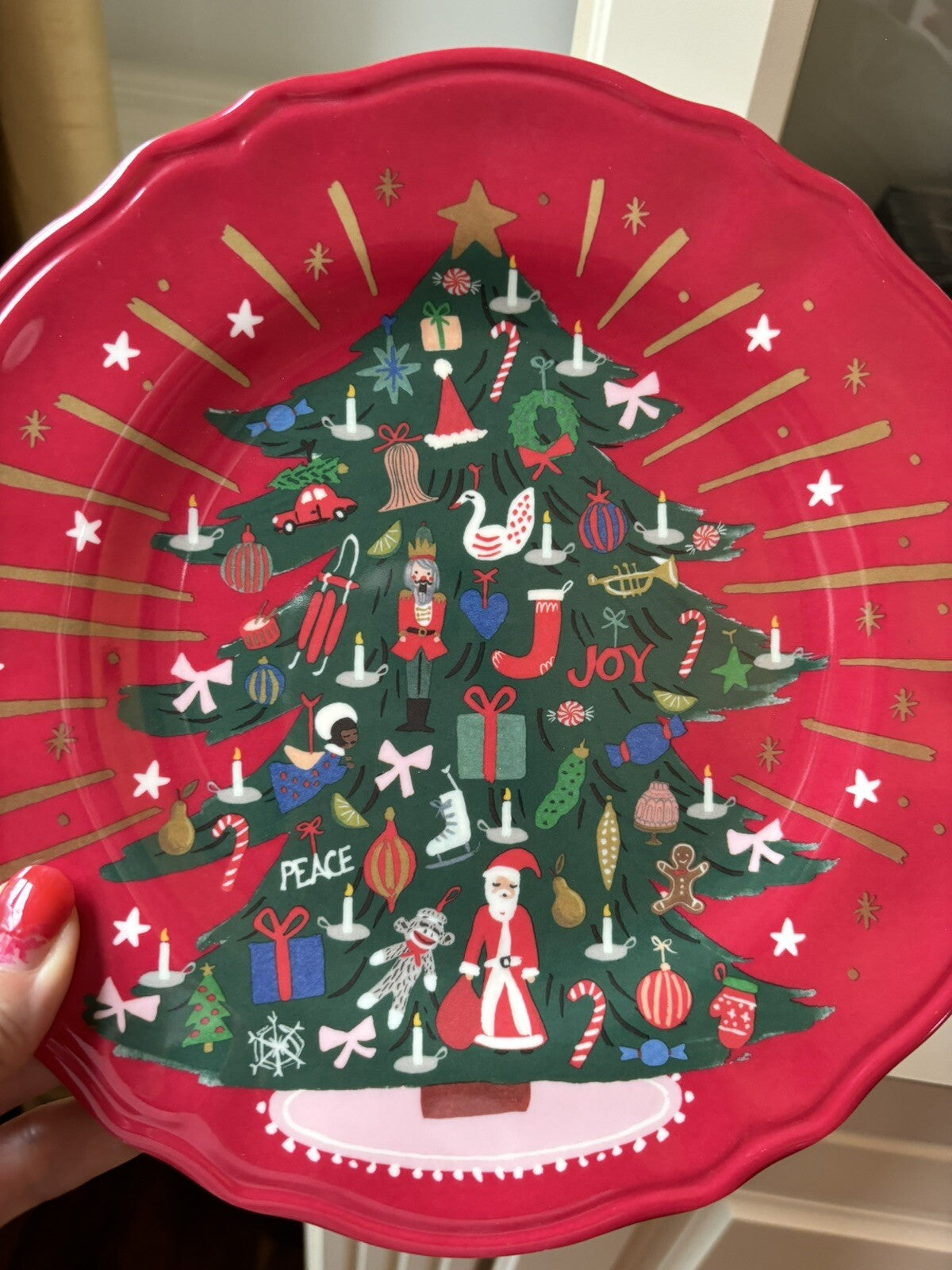 Pottery Barn Peanuts Disney holiday Nutcracker Christmas kid plate party SET 4 n