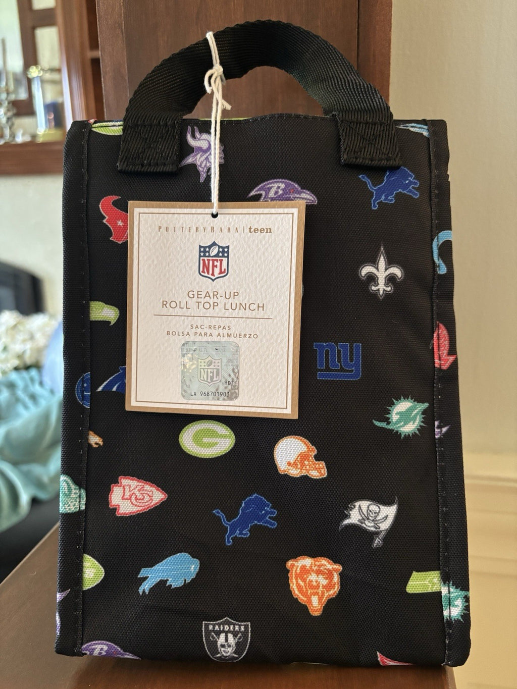 Pottery Barn School LARGE BACKPACK LUNCH WATER Football Baseball sports BAG NFL