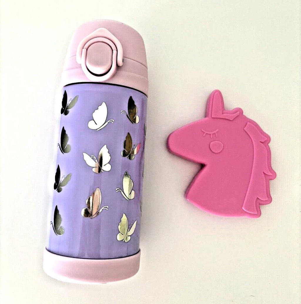 Pottery Barn School Disney rainbow WATER BOTTLE  girl butterfly+Unicorn Bag ?? \