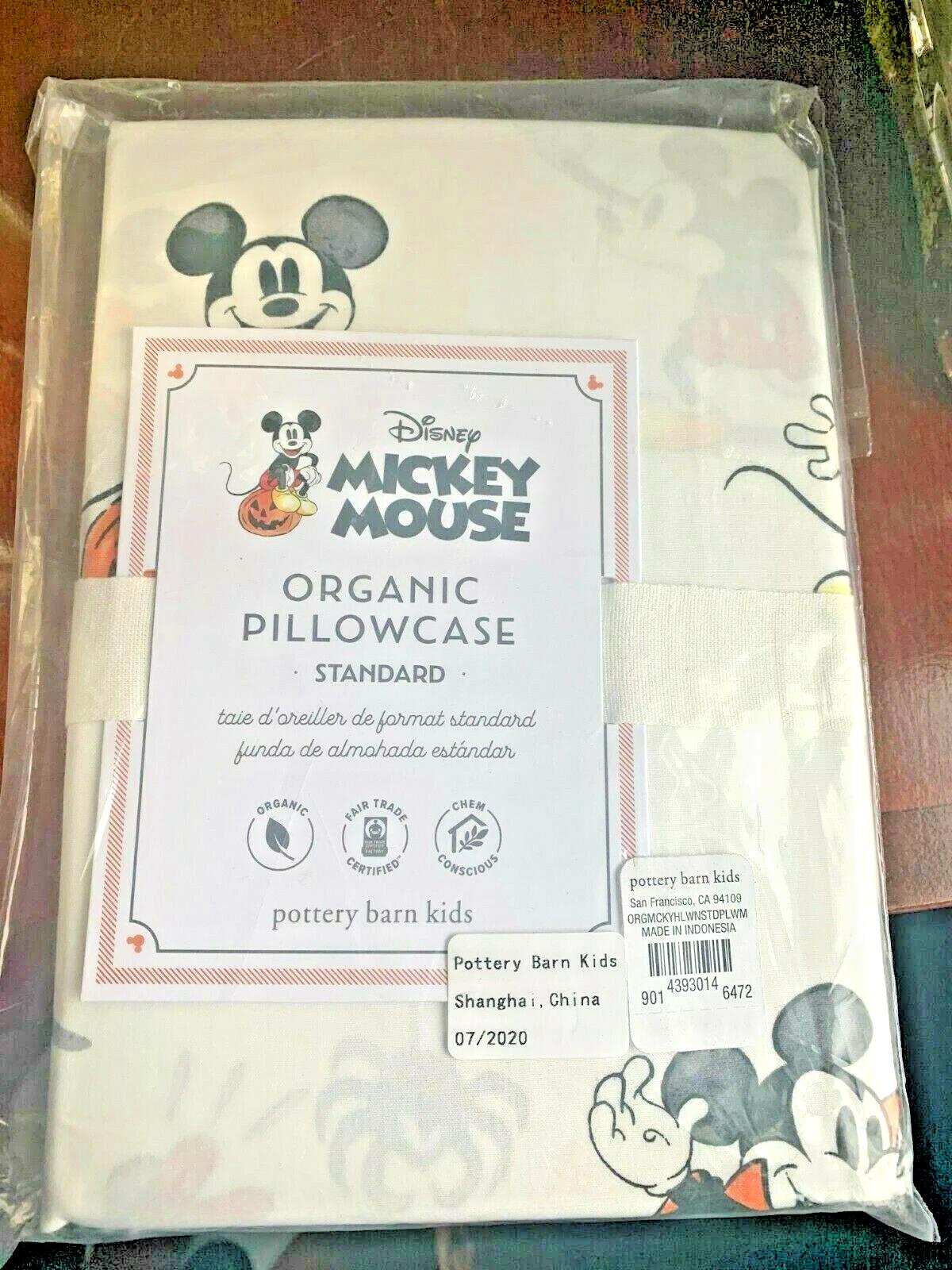 Pottery Barn Mickey Mouse pillowcase Holiday gift Disney school Halloween kid `