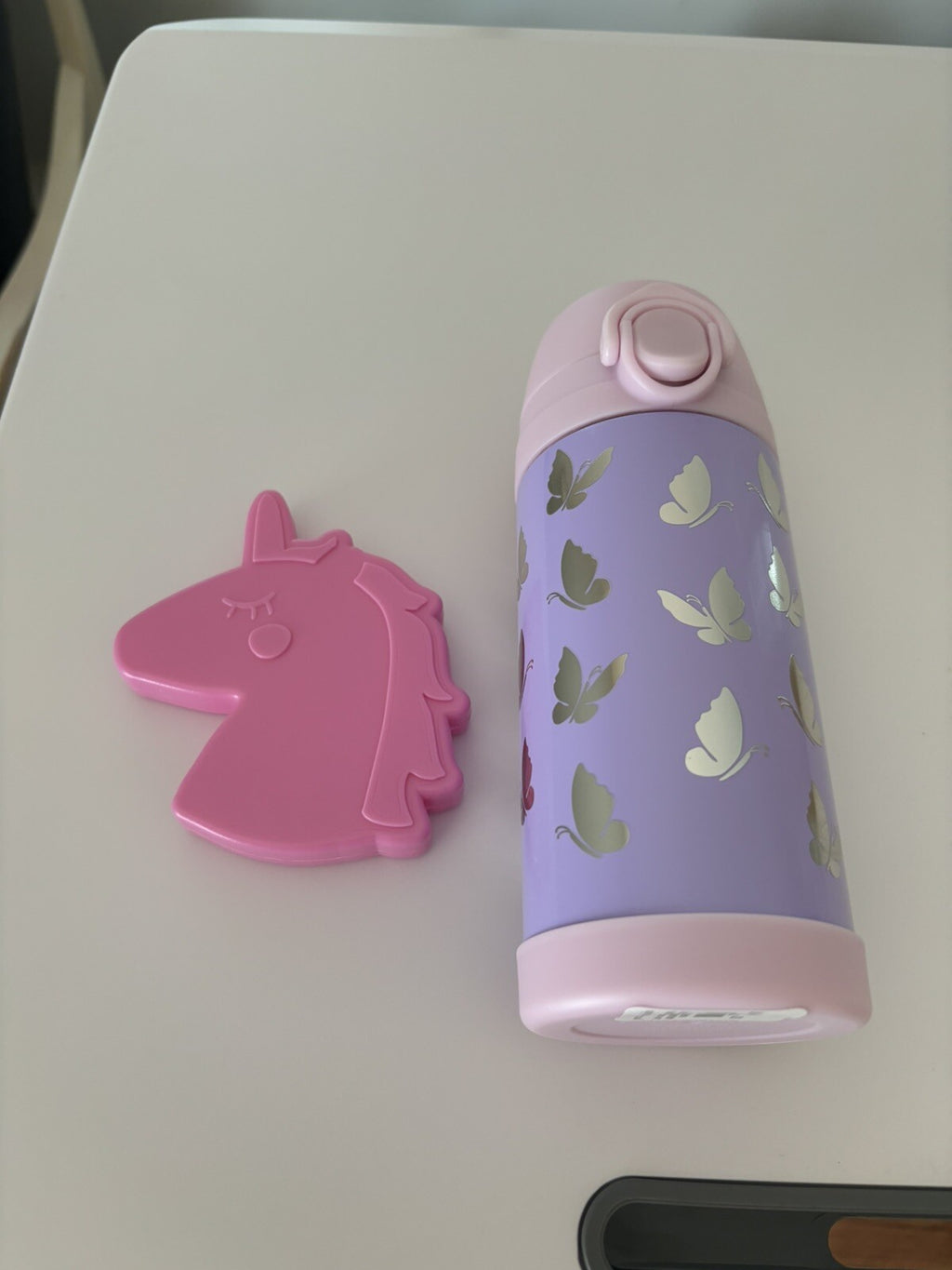 Pottery Barn School Disney rainbow WATER BOTTLE  girl butterfly+Unicorn Bag ?? \