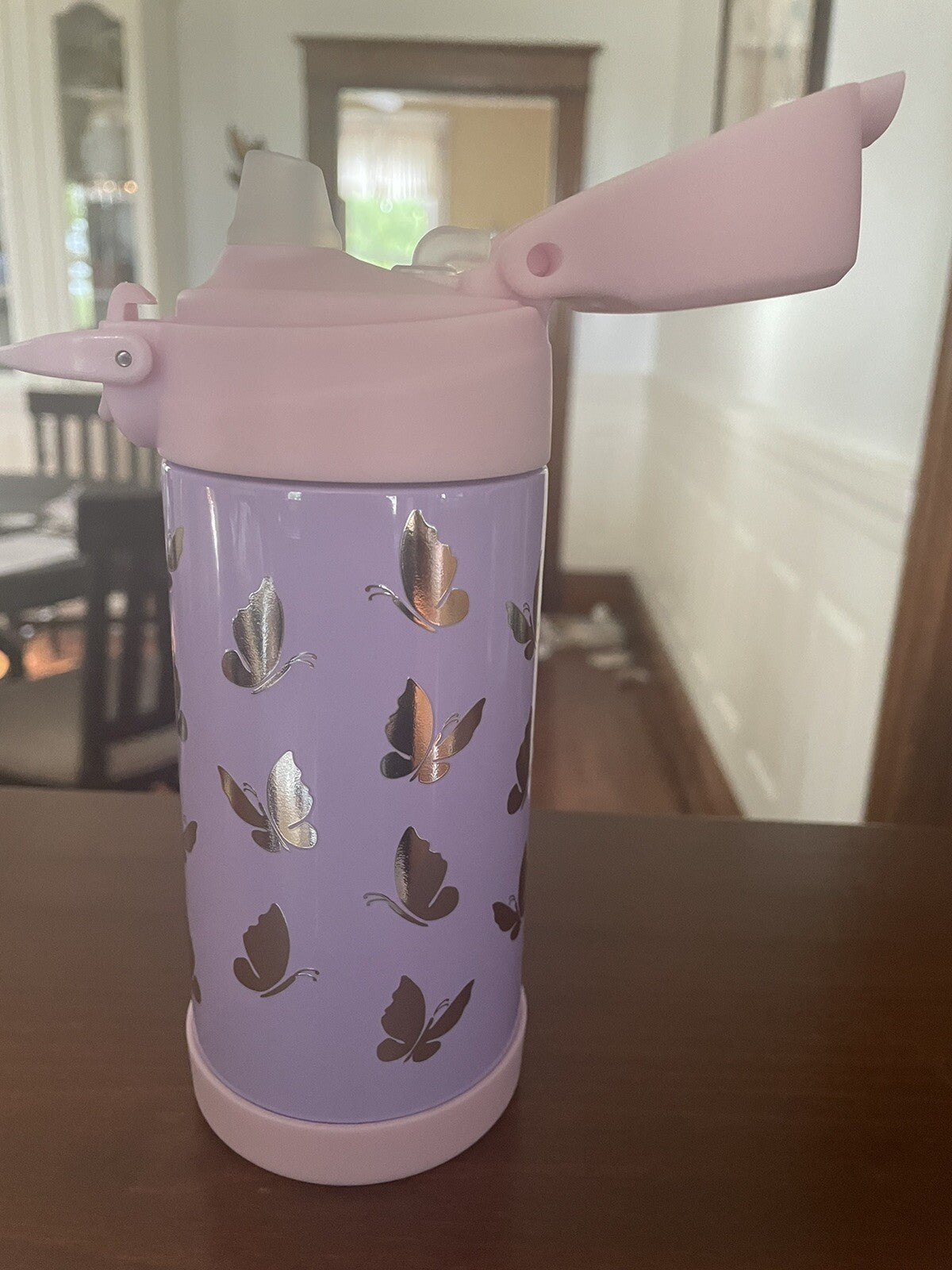 Pottery Barn School Disney rainbow WATER BOTTLE  girl butterfly+Unicorn Bag ?? \