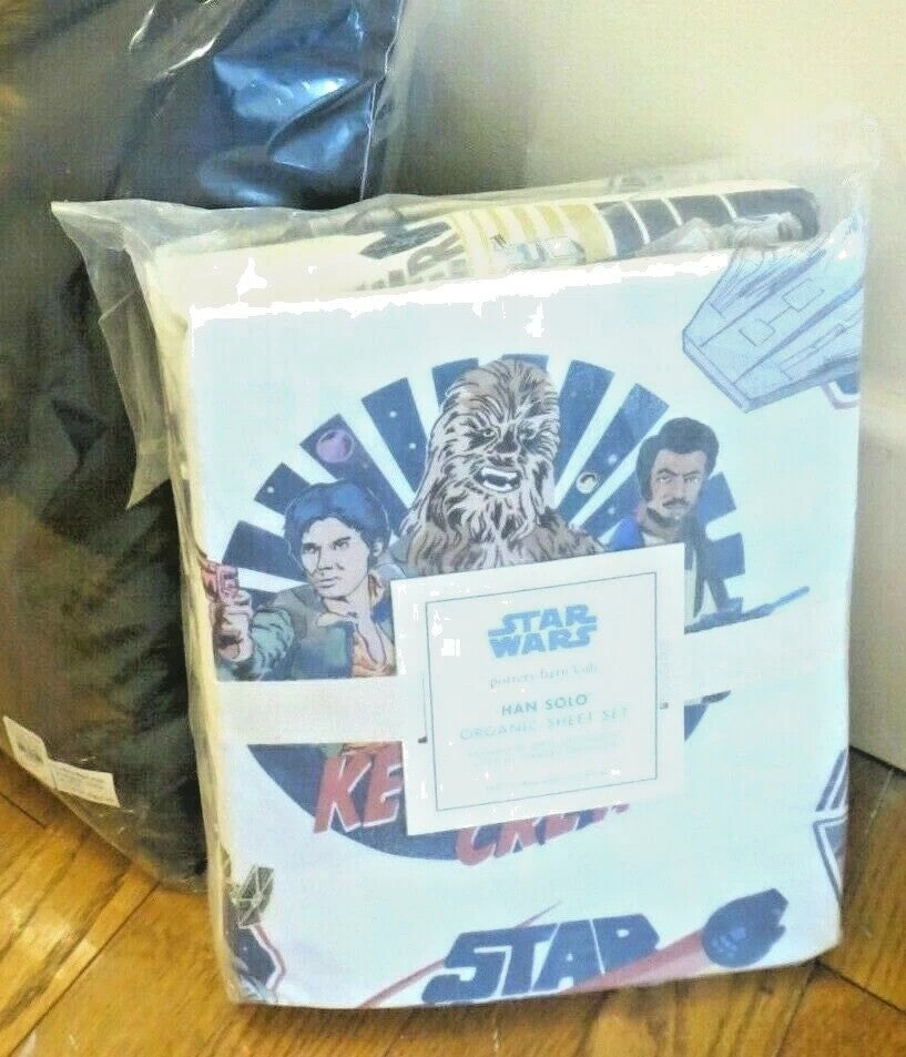 Pottery Barn Holiday Disney STAR WARS gift birthday boy cotton Sheet set Twin