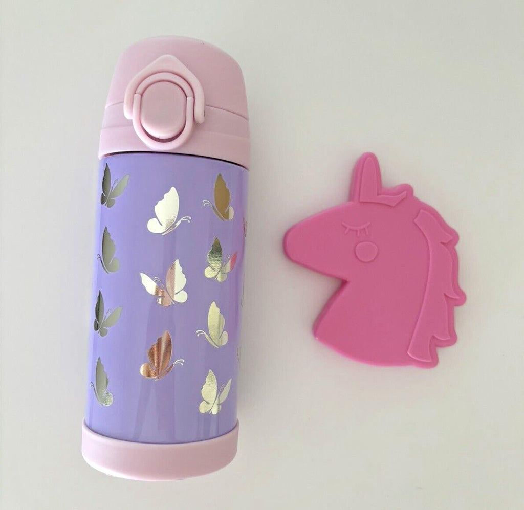 Pottery Barn School Disney rainbow WATER BOTTLE  girl butterfly+Unicorn Bag ?? \