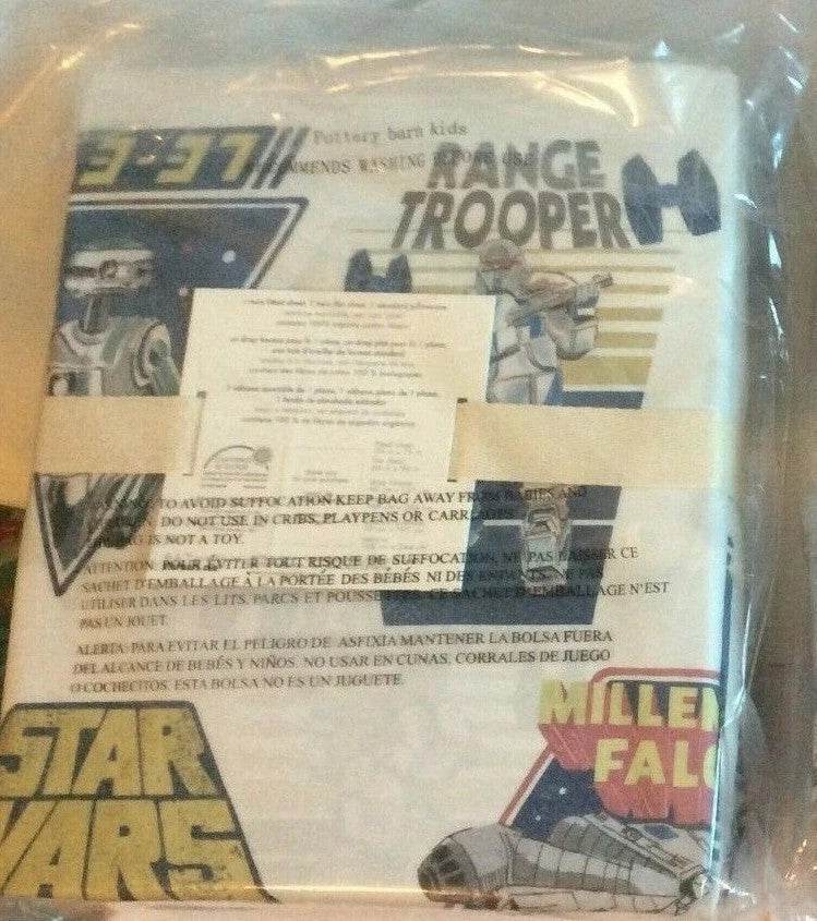 Pottery Barn Holiday Disney STAR WARS gift birthday boy cotton Sheet set Twin