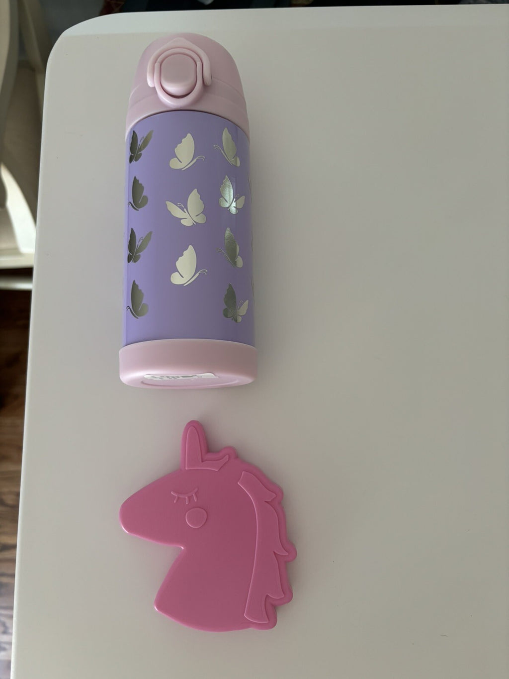 Pottery Barn School Disney rainbow WATER BOTTLE  girl butterfly+Unicorn Bag ?? \