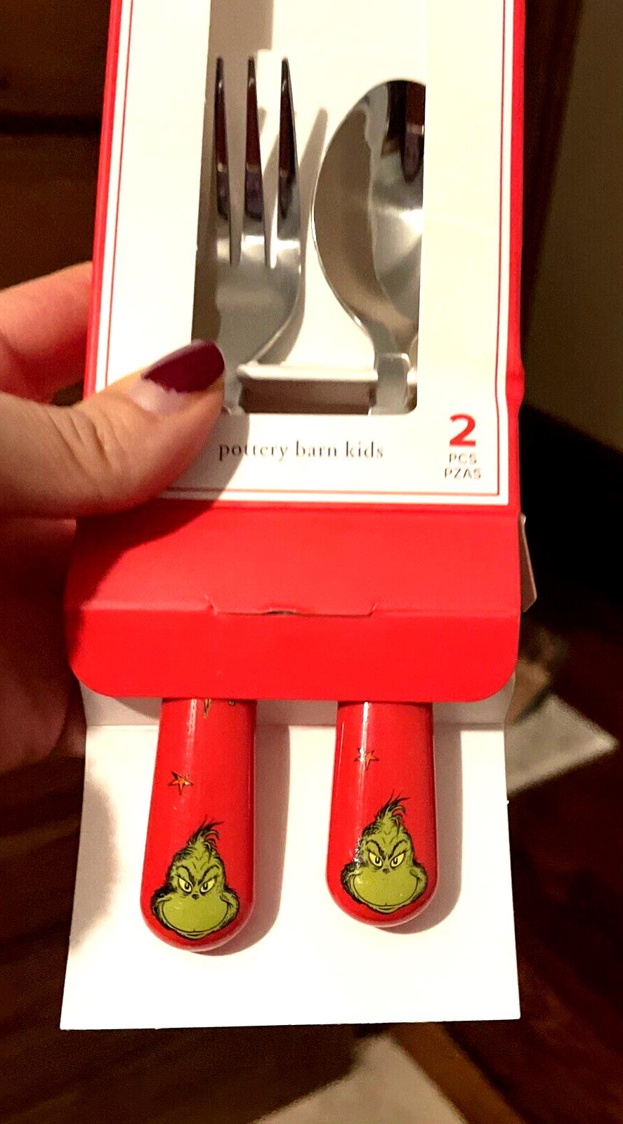 Disney school Pottery Barn GRINCH Christmas Utensil set holiday Dr Seuss party n