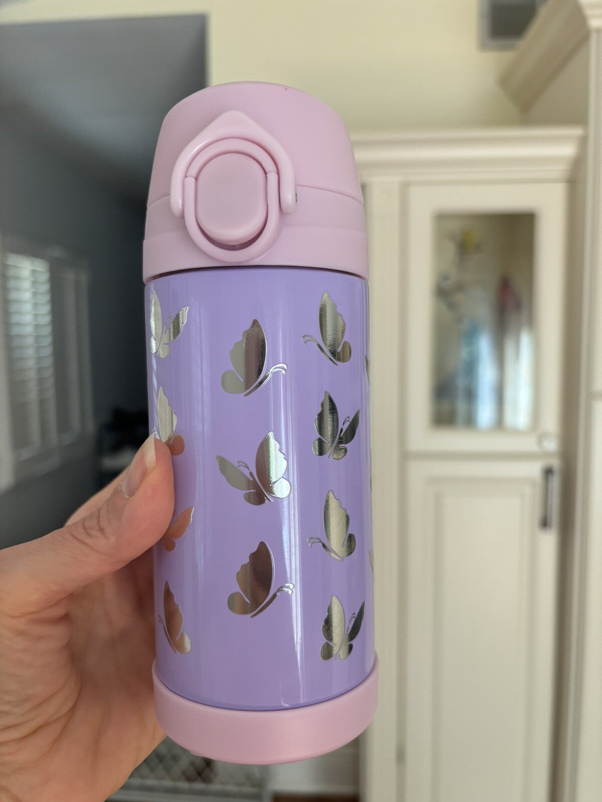 Pottery Barn School Disney rainbow WATER BOTTLE  girl butterfly+Unicorn Bag ?? \