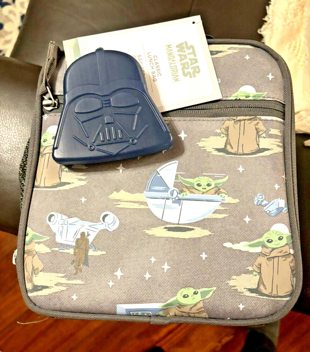 Pottery Barn Star Wars LUNCH Bag School Solo Jedi Droid Disney Boy+ Grogu ??  -