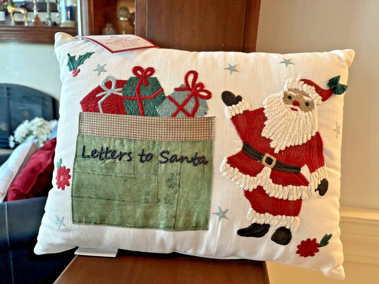 Pottery Barn Christmas Santa Letter pillow Seuss Holiday Gift party boy girl \