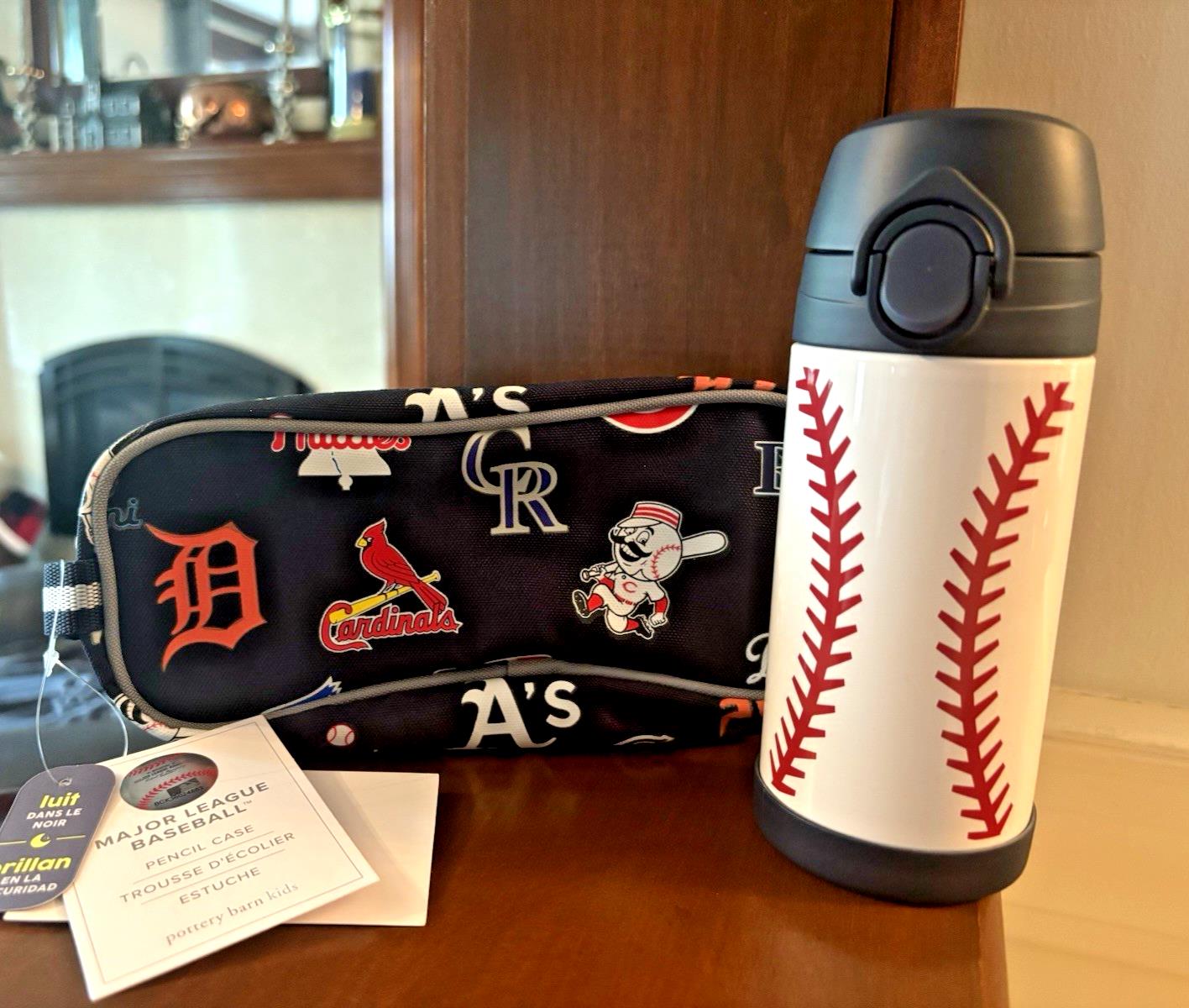 Pottery barn school Sport Water Bottle Baseball bag MLB travel team gift boy kid