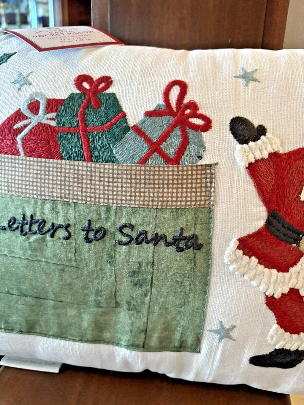 Pottery Barn Christmas Santa Letter pillow Seuss Holiday Gift party boy girl \