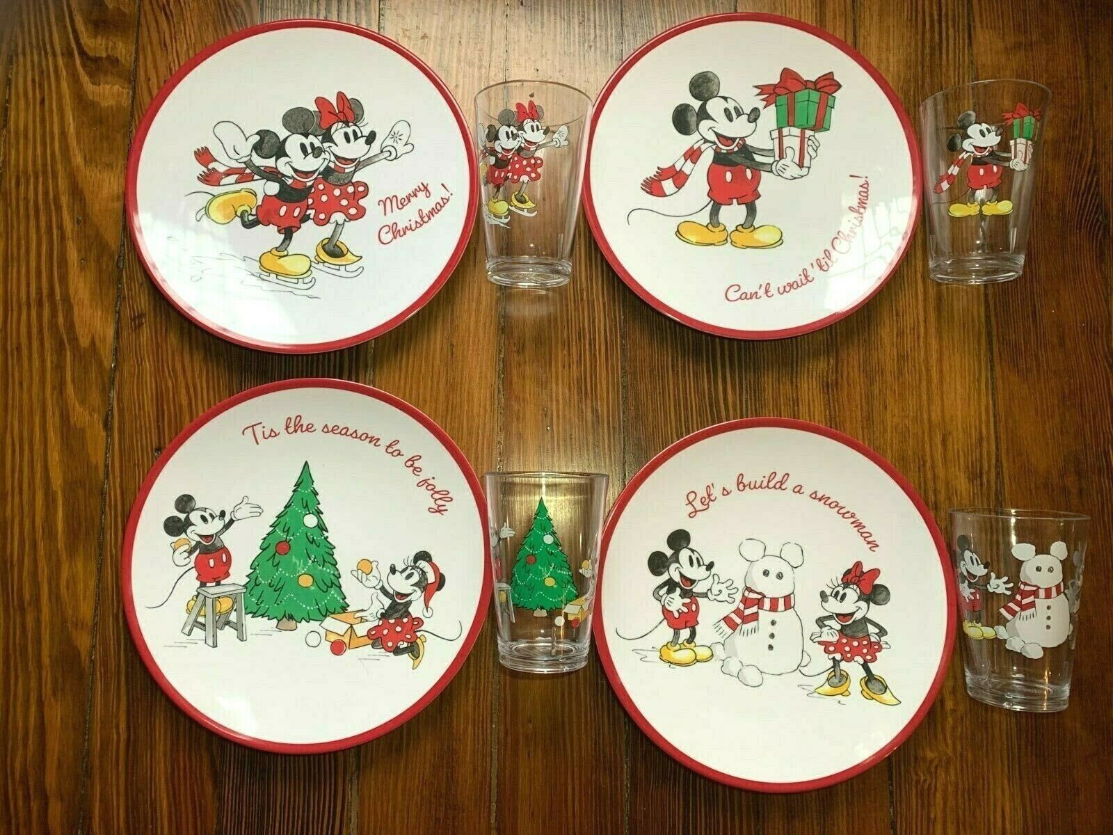 Disney Pottery Barn Plate Mickey Mouse holiday party school gift Christmas kid b