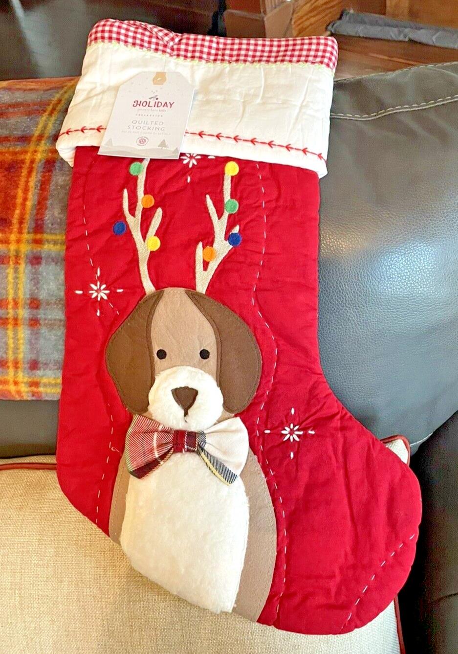 Pottery Barn Holiday Christmas stocking dog gift party school star pet Disney ]