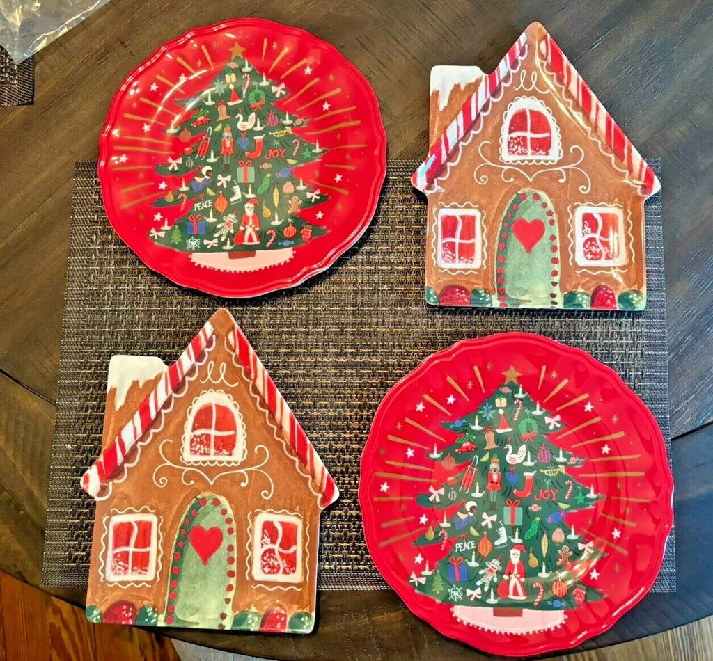 Pottery Barn Peanuts holiday PLATE Nutcracker 12 Day Christmas party kid SET 4 n