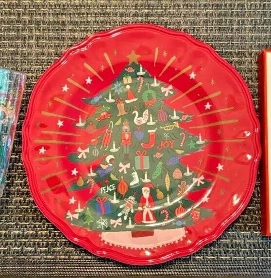 Pottery Barn Peanuts holiday PLATE Nutcracker 12 Day Christmas party kid SET 4 n
