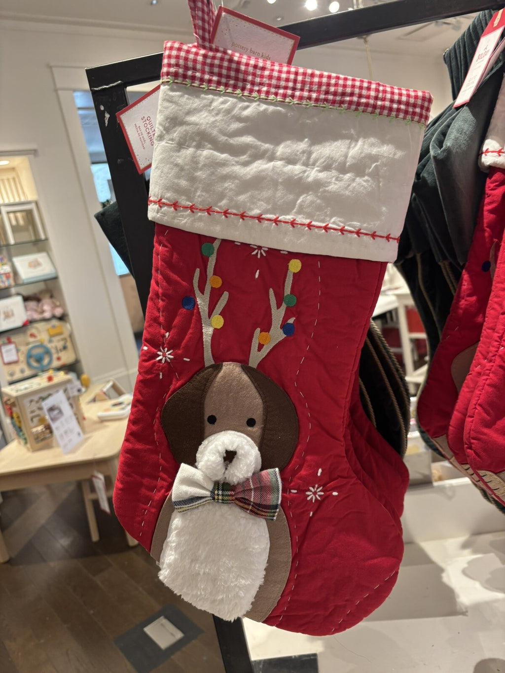 Pottery Barn Holiday Christmas stocking dog gift party school star pet Disney ]