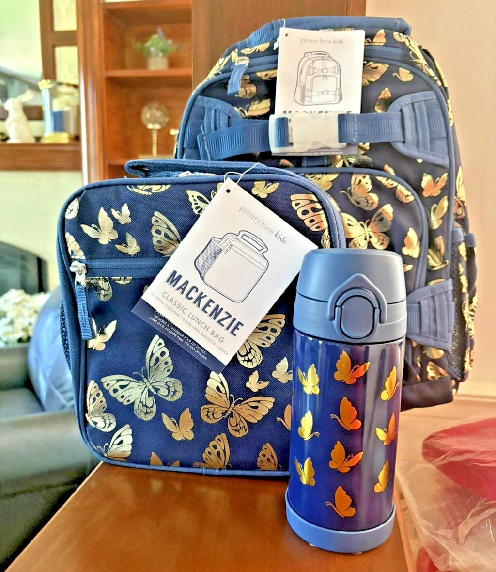 Pottery Barn kids School Disney Snoopy Mickey BACKPACK LUNCH WATER travel Bag n