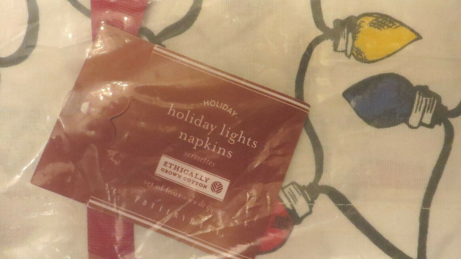 Pottery barn Disney table napkin Holiday Christmas Party Gift cloth set 4 `