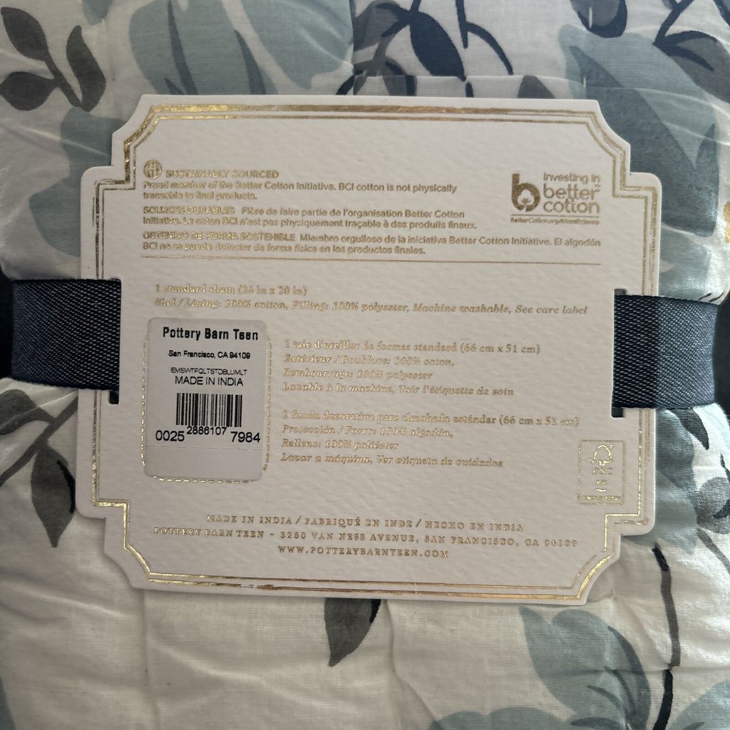 Pottery Barn floral quilted Emily Meritt holiday wedding Pillow SHAM girl \