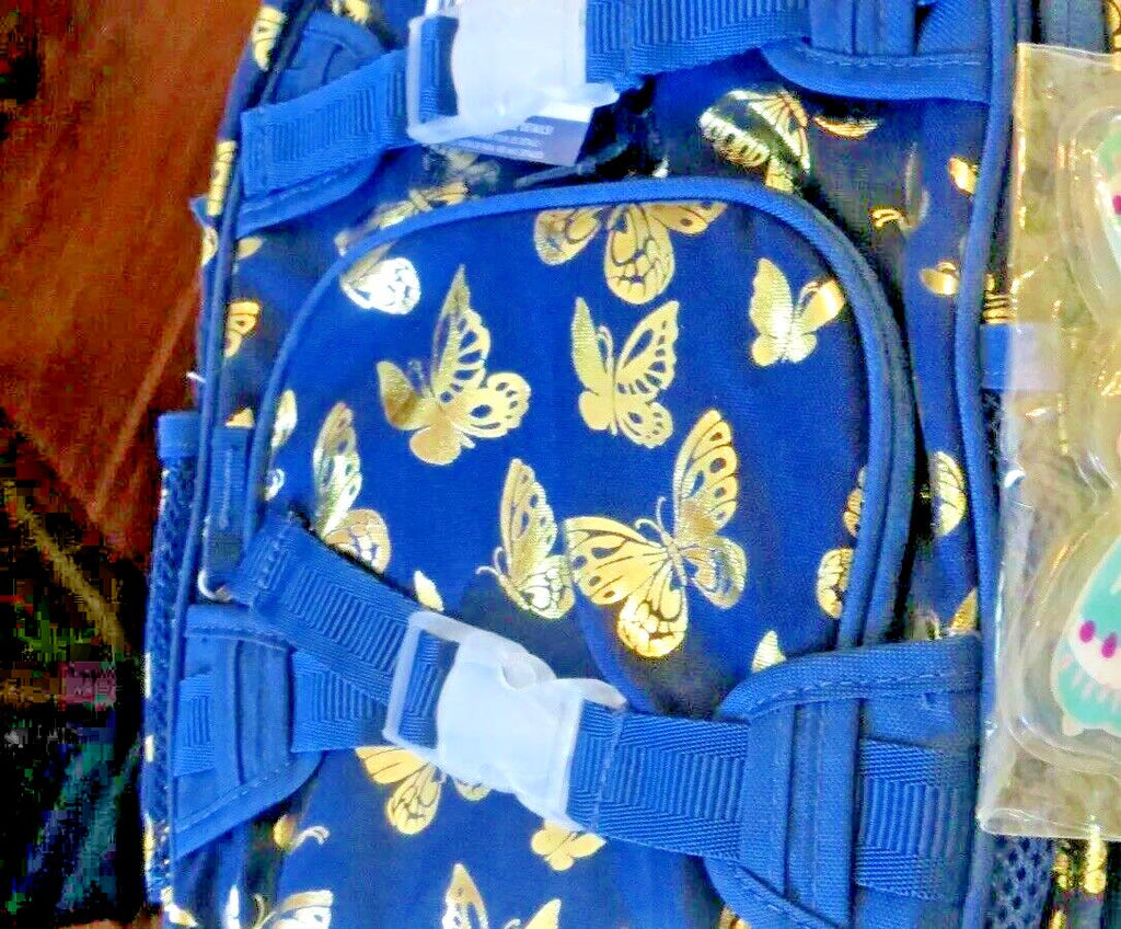 School Pottery Barn kids Disney glitter BACKPACK +LUNCH BOX bag travel girl .