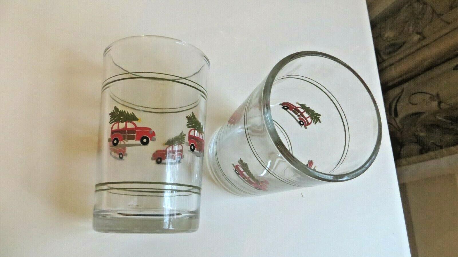 Pottery Barn holiday Christmas Gift party bar Car tree Woody bar drink SET 4 n