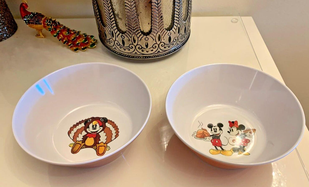 Disney Pottery Barn Mickey Mouse Bowl holiday party Thanksgiving school Set 4 a