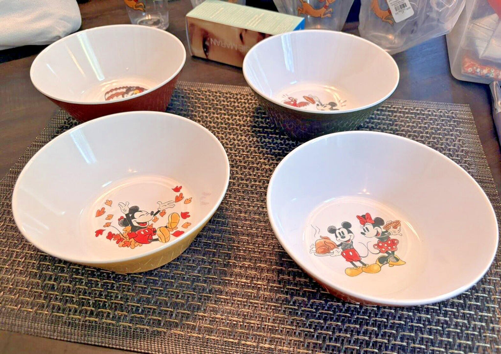 Disney Pottery Barn Mickey Mouse Bowl holiday party Thanksgiving school Set 4 a