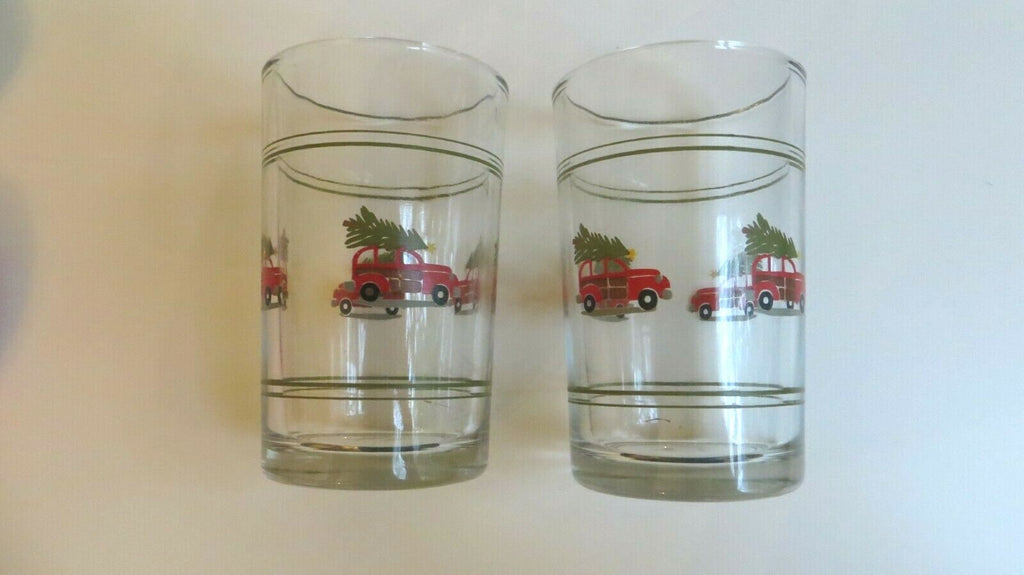 Pottery Barn holiday Christmas Gift party bar Car tree Woody bar drink SET 4 n