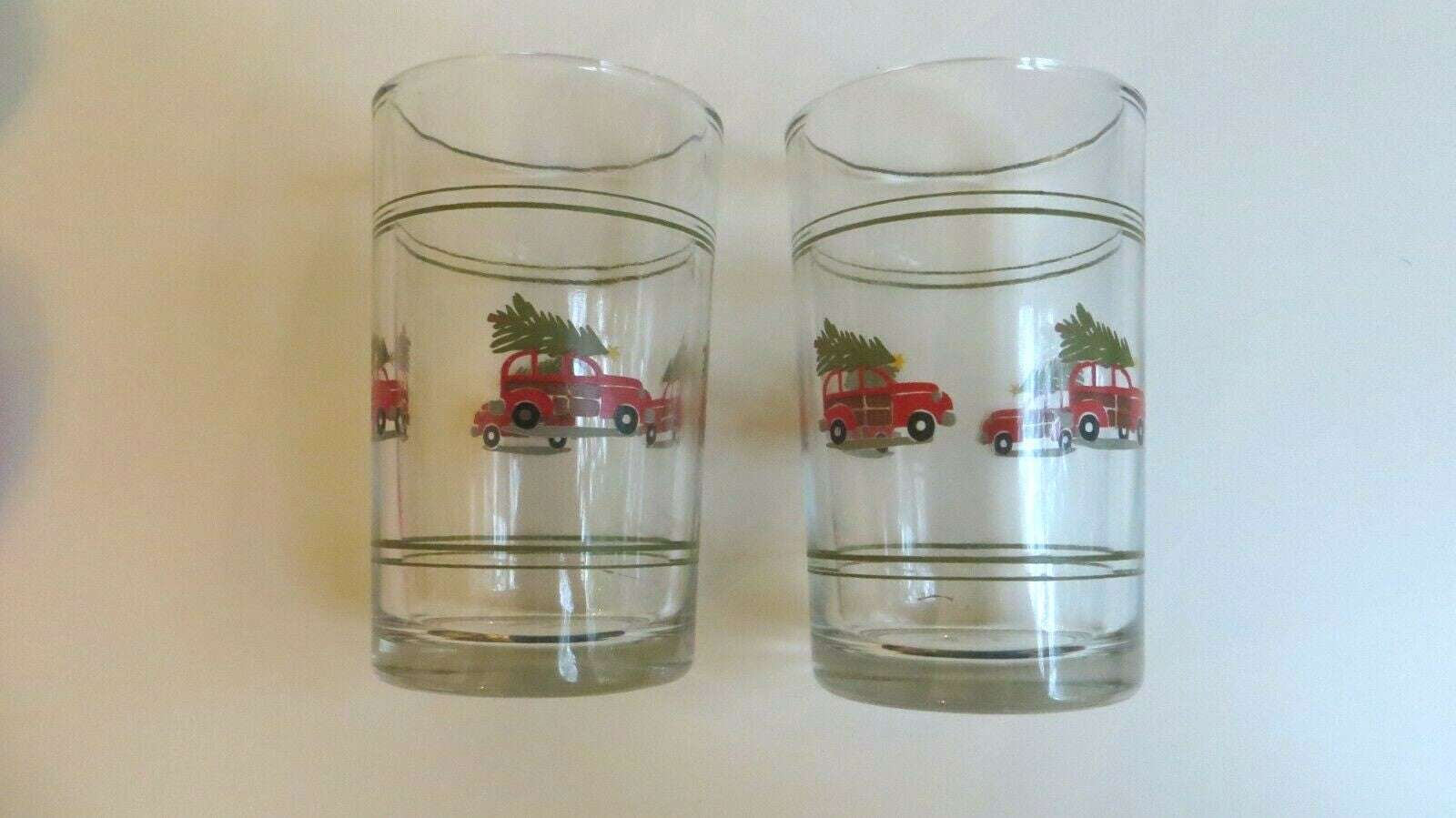 Pottery Barn holiday Christmas Gift party bar Car tree Woody bar drink SET 4 n