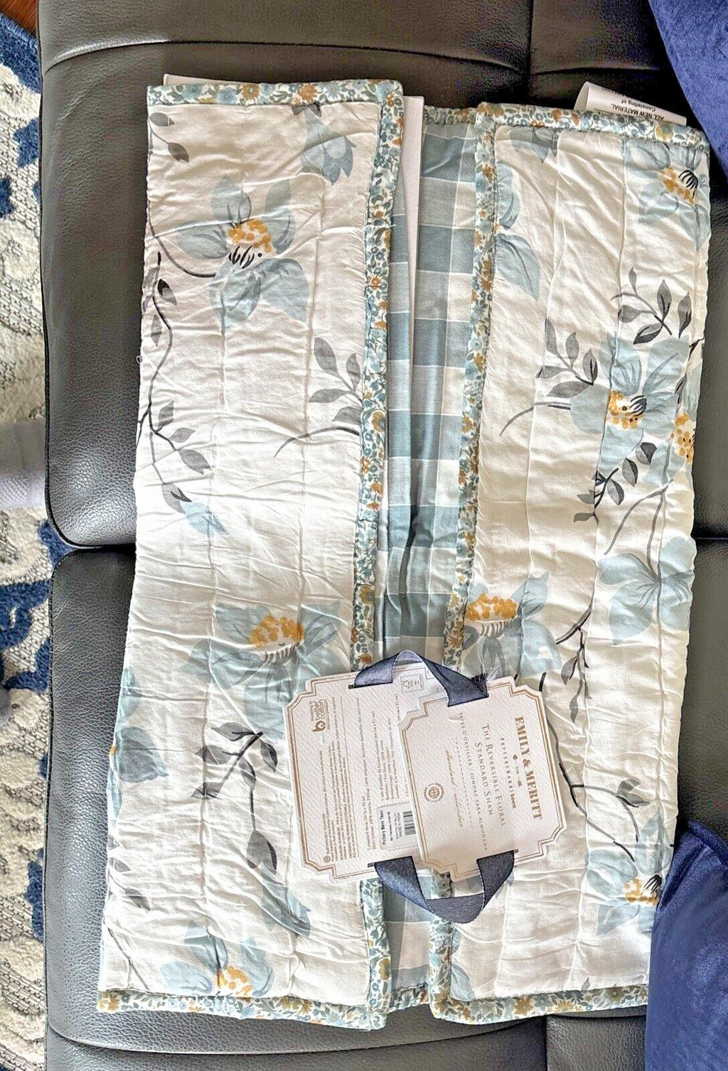 Pottery Barn floral quilted Emily Meritt holiday wedding Pillow SHAM girl \