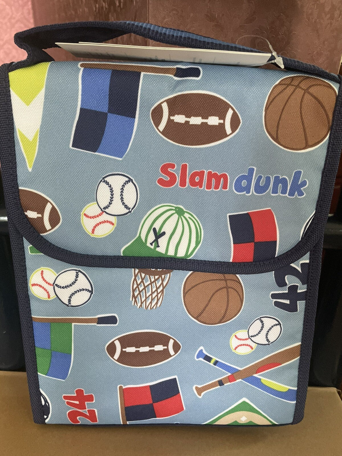 School Disney Pottery Barn Sport Soccer Baseball Gift party LUNCH BOX BAG+Ice  .