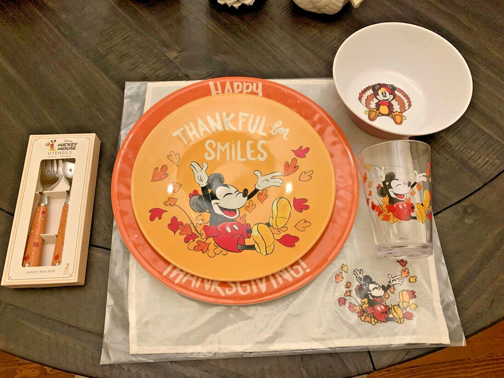 Disney Pottery Barn Mickey Mouse Bowl holiday party Thanksgiving school Set 4 a