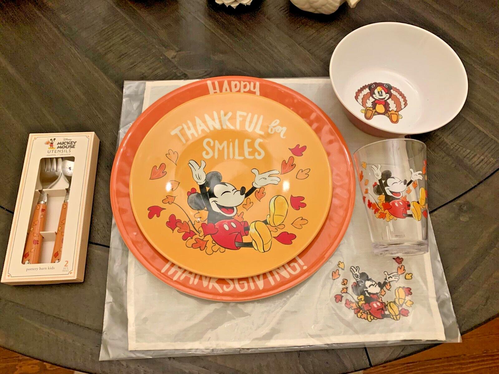 Disney Pottery Barn Mickey Mouse Bowl holiday party Thanksgiving school Set 4 a
