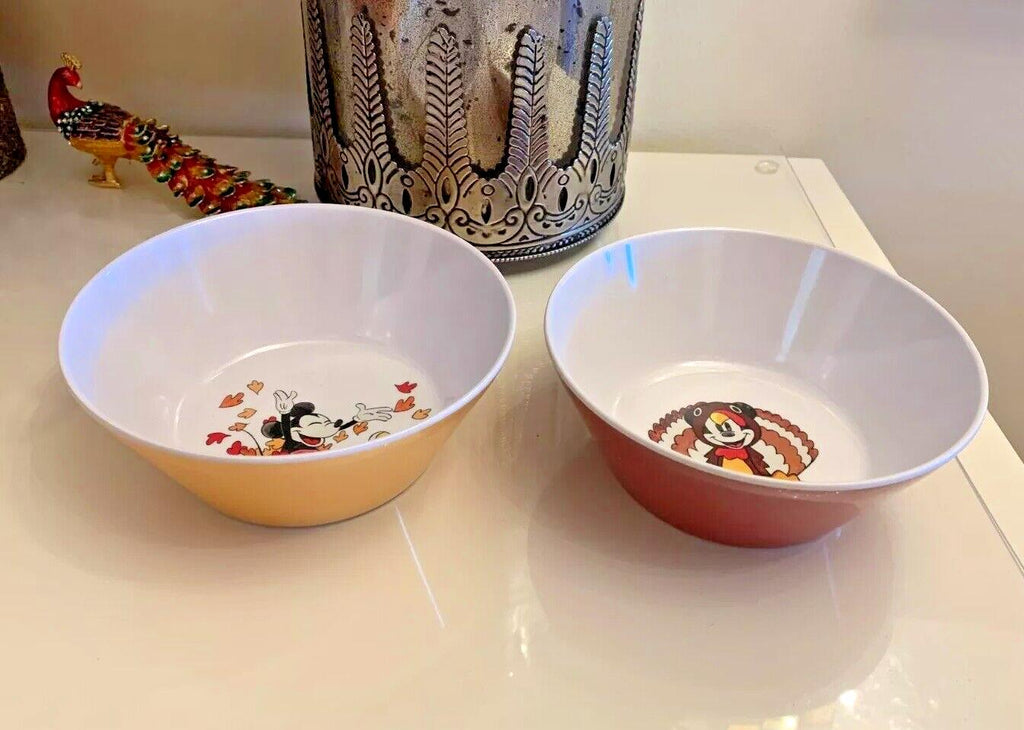 Disney Pottery Barn Mickey Mouse Bowl holiday party Thanksgiving school Set 4 a