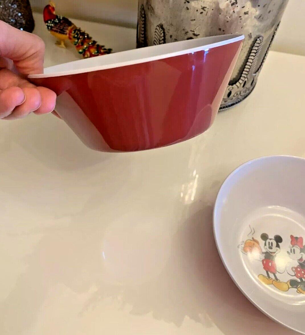 Disney Pottery Barn Mickey Mouse Bowl holiday party Thanksgiving school Set 4 a